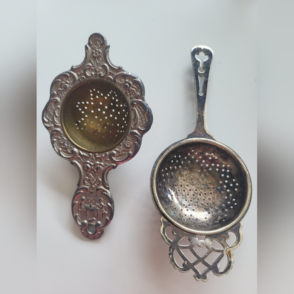Vintage Silver Tea Strainers